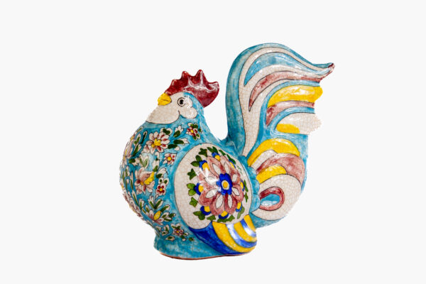 Coq en céramique décorative – Peint à la main