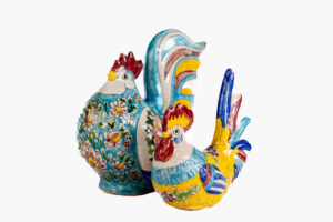 Petit coq en céramique décorative – Peint à la main – Image 6