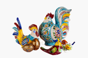 Petit coq en céramique décorative – Peint à la main – Image 5
