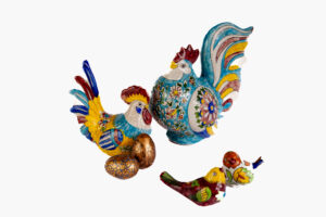 Coq en céramique décorative – Peint à la main – Image 6